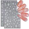 Bells White Elk Nail Decals Nail Art Decorations Christmas Nail Stickers Snowflake Nail Stickers
