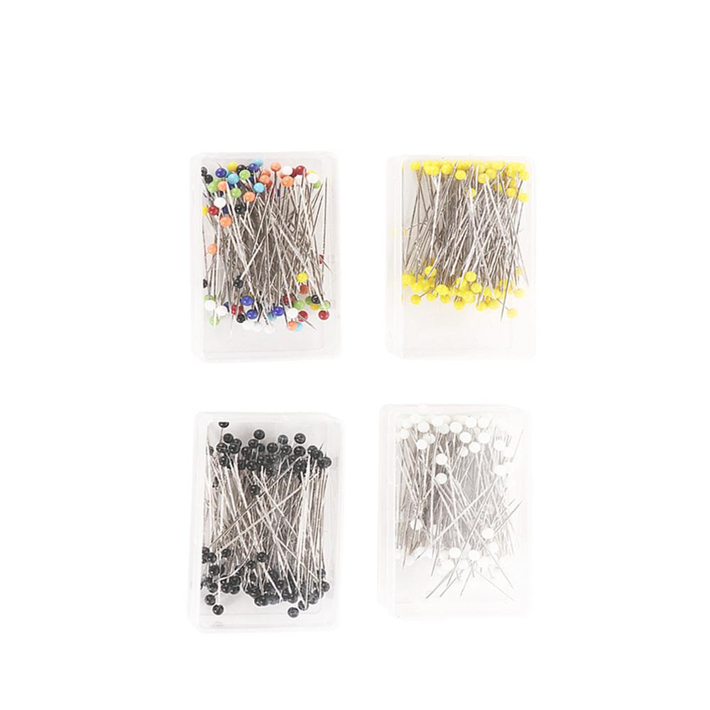 DIY Fashion Bead Glass Head Colored Stitch Safety Pin Sewing Needles Knitting Pin Dressmaking Pins