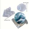 2 шт. Форма для хрустального шара для DIY круглого ночника, силиконовая форма для эпоксидной смолы, держатель, набор форм для бутылок