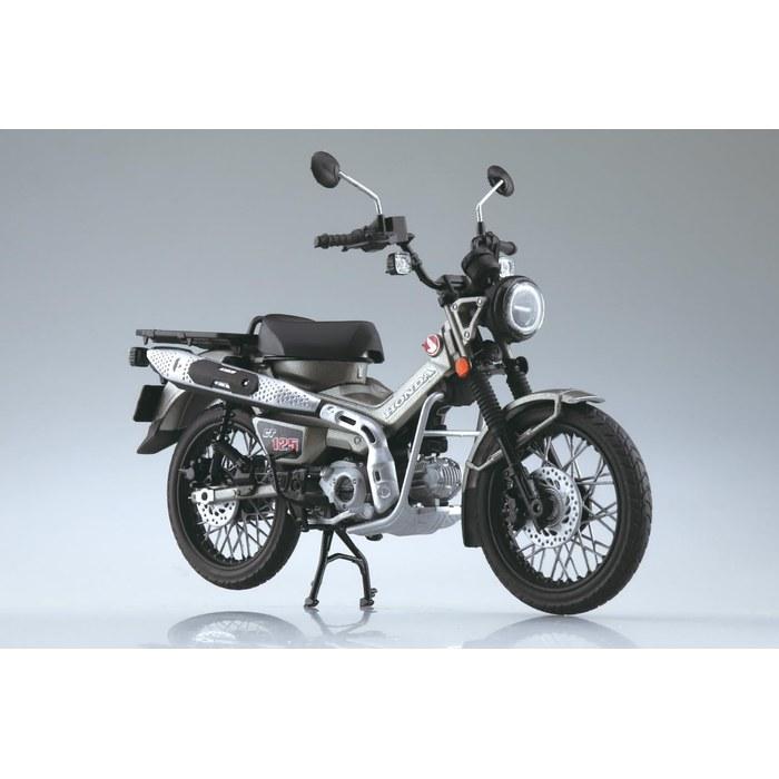 Aoshima Honda CT125 Hunter Cub – Матовый Бронированный Серебристо-Металлический