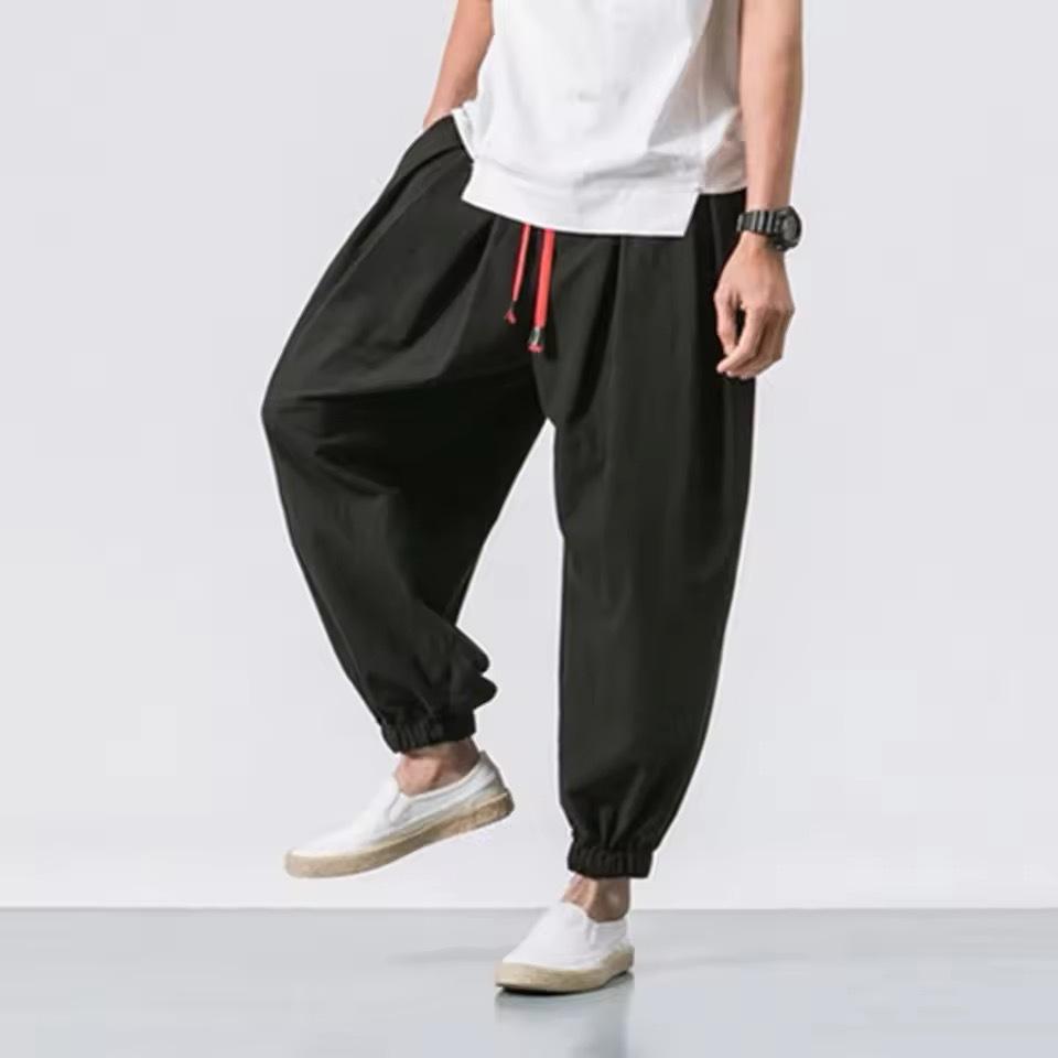 Дизайн-разум Нишевые свободные мужские повседневные брюки Брюки-шаровары Брюки-фонарики