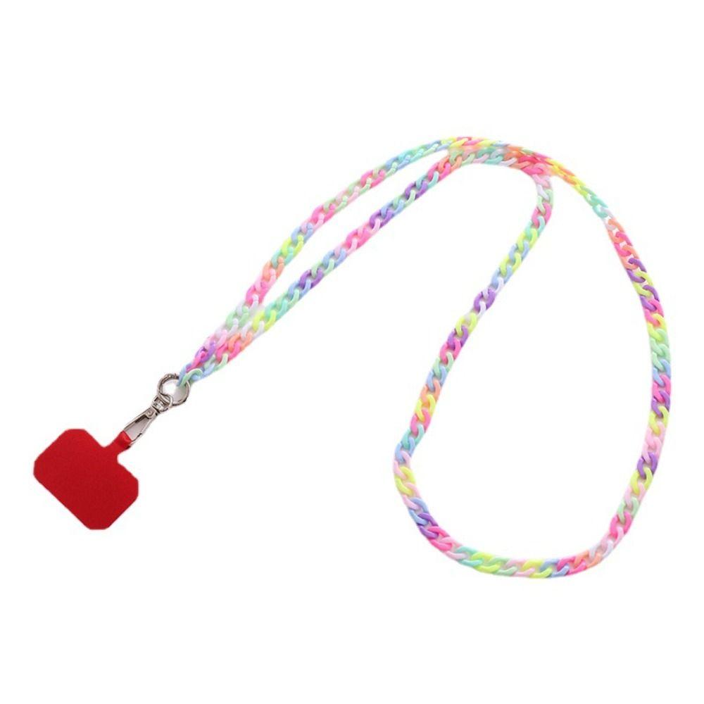 Keychain Anti-lost Rope Colorful Neck Hanging Cord Portable Phone Chain Straps  Phone Accessories