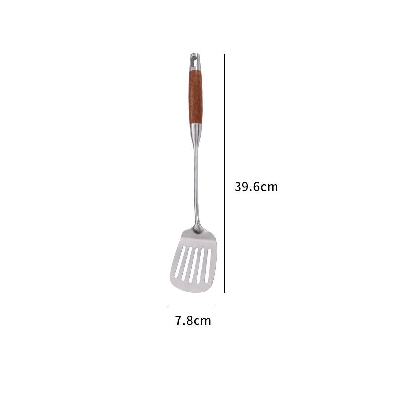 304 Stainless Steel Wooden Handle Cooking Utensil Spatula Shovel Spaghetti Rice Spoon Colander Kitchenware Kitchen Accessories