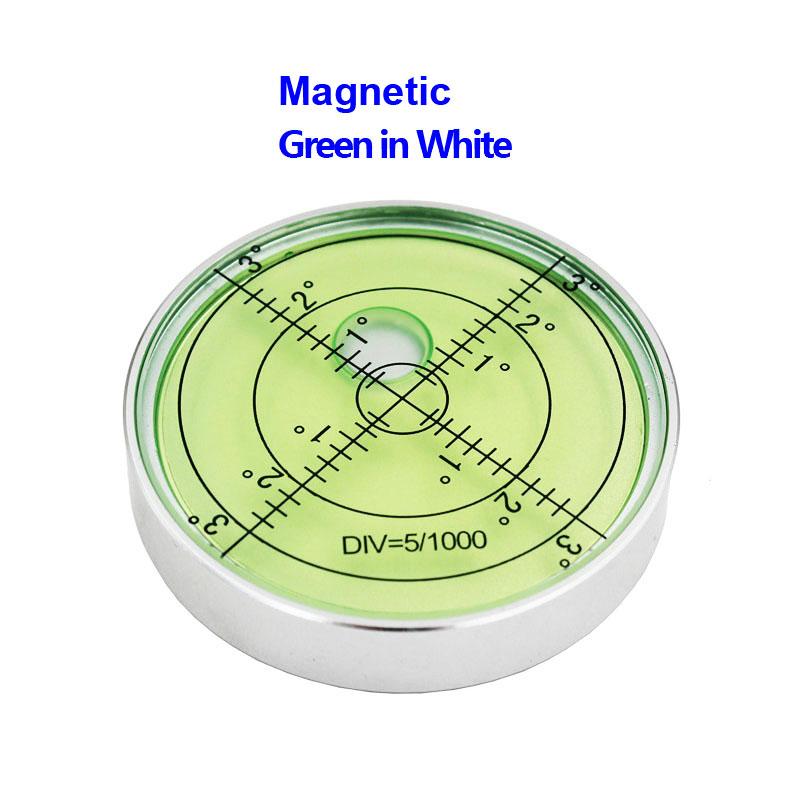 Магнитный многоцветный универсальный круглый металлический спиртовой уровень пузырьковый бусина горизонтальный инструмент диаметр 60*10 мм 1 шт