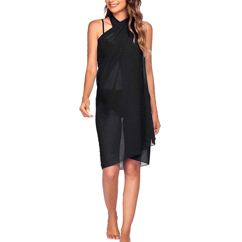 Summer Sexy Beach Skirts Women Beach Wear Chiffon Beach Wrap Skirt Towel Long Sarong Cover Up Sexy Bikini Scarf