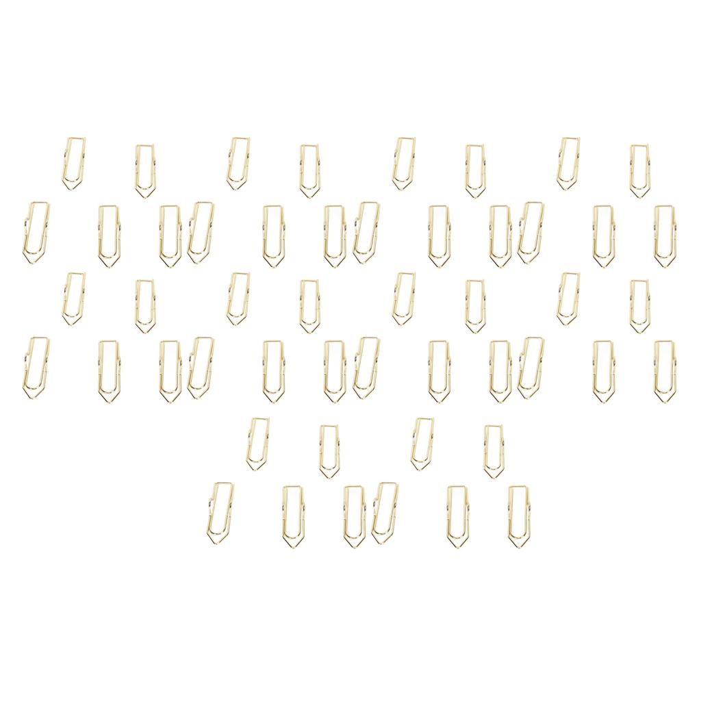 50pcs Pen Clips Multipurpose Electroplating Cute Shape Metal Pen Holders for Notebook Journals Clipb