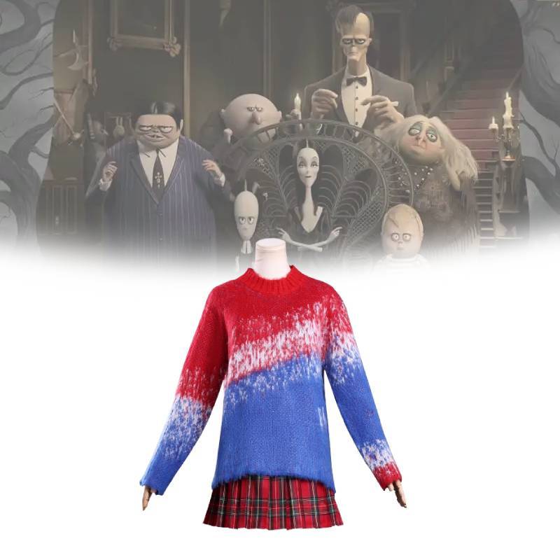 Косплей-свитер «Семейка Аддамс 2» с принтом для костюмированных мероприятий на Хэллоуин