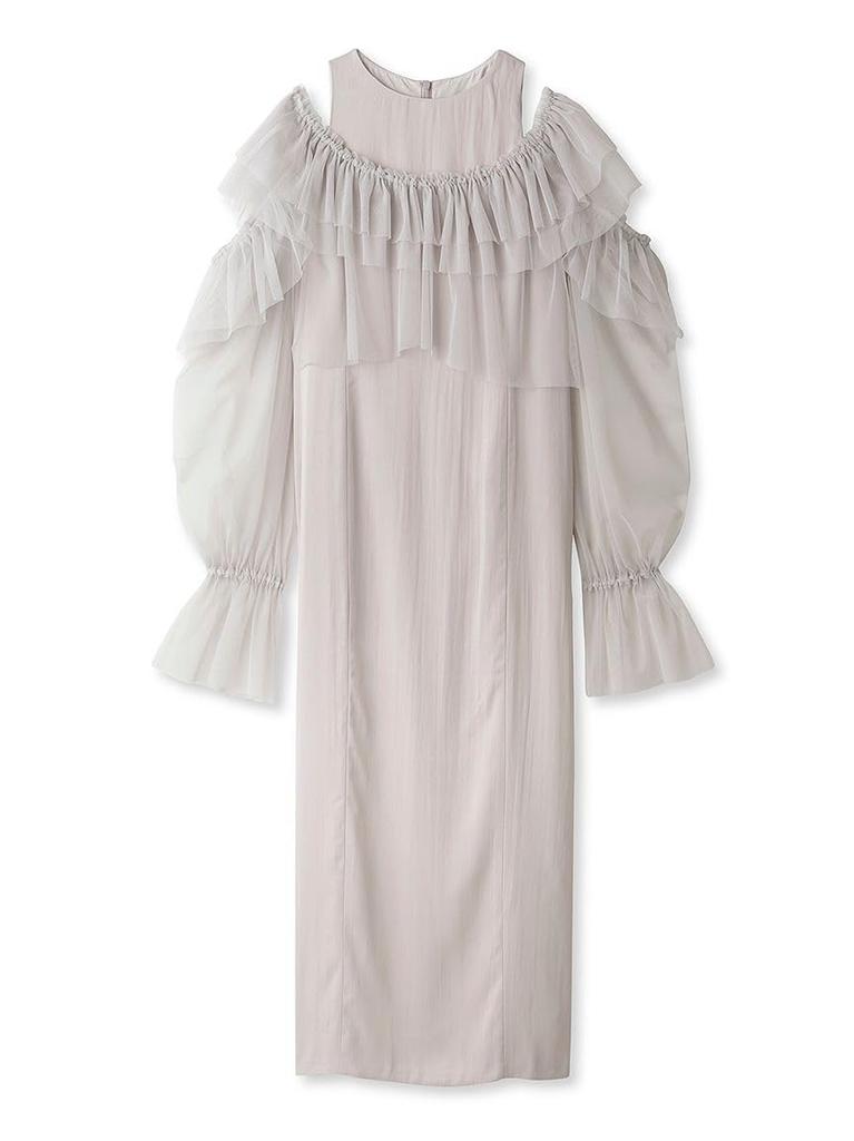 FRAY Gathered Bolero Combination Dress FWFO235506 Pink I.D. Women's