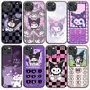 B-45 Kuromi  Black Case for Redmi 10A 10C 12C 13C 9A 9C 9T A3X Note 10 9 9S 10S iPhone 11 12 13 14 15 16 X XS Pro Max Mini 7 8 Plus XR