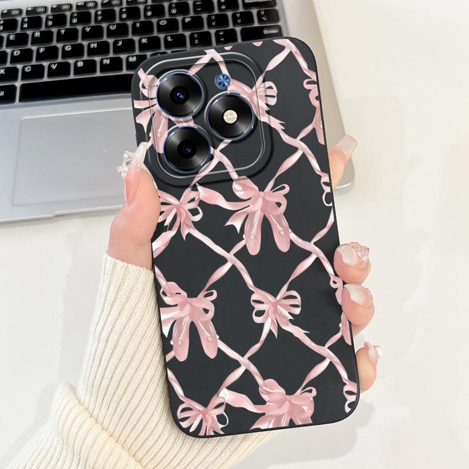 Чехол для Tecno Spark Go 2024 Tecno Spark 20c 20 Pop 8 Funda Эстетичный Мультяшный Панда Кролик Защита Камеры Матовый Мягкий Чехол