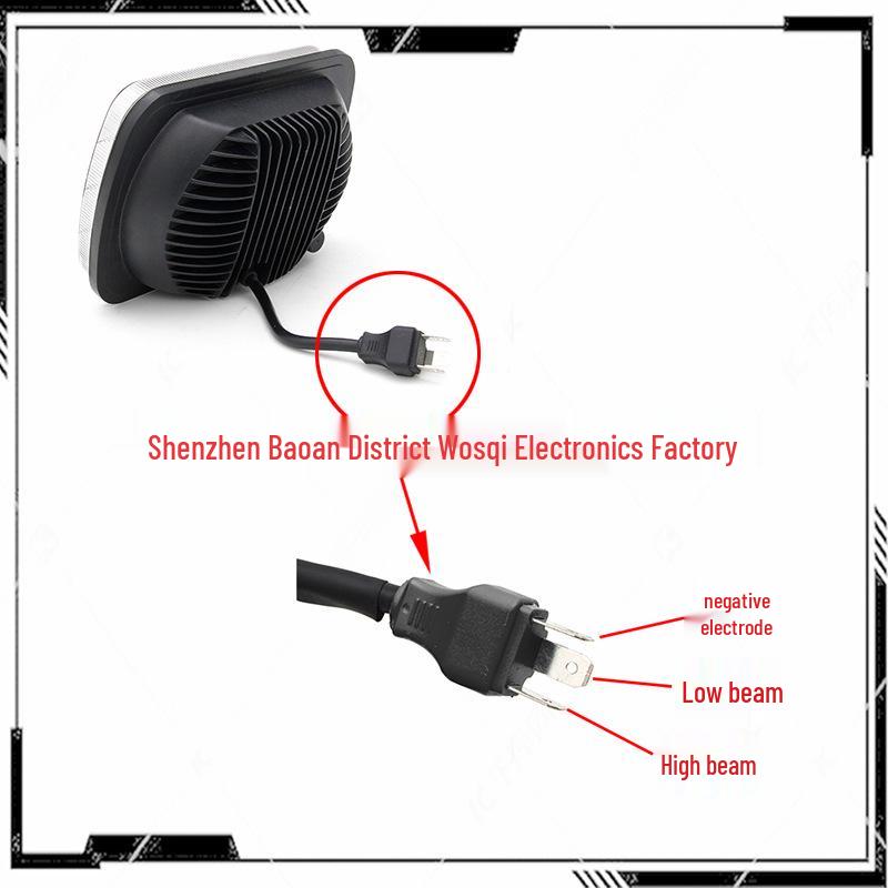 5x745W 4D LED High-Low Headlights 6x7" Off-road Lights for Jeep Cherokee Modification