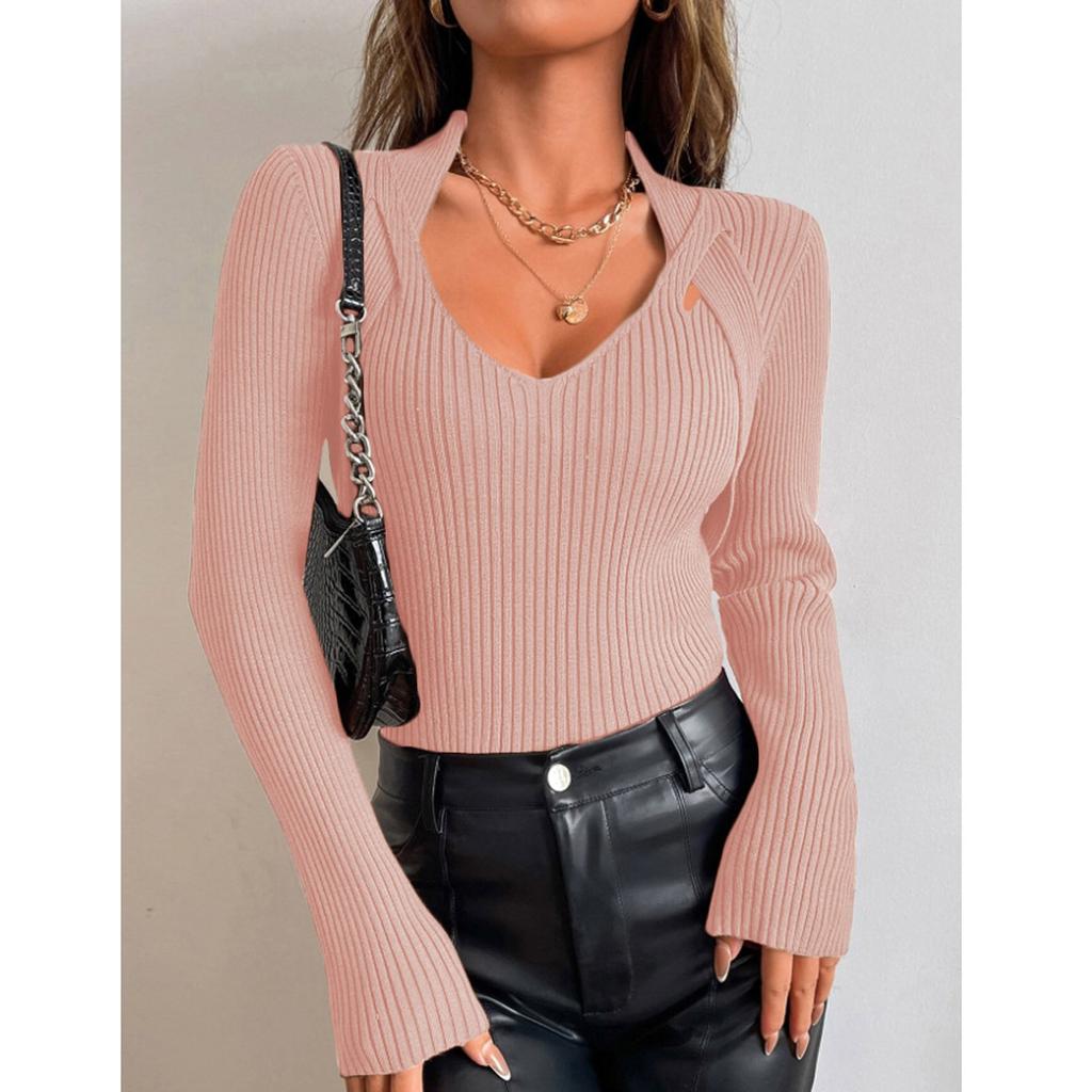 Женский повседневный однотонный тонкий вязаный свитер на пуговицах с длинными рукавами, базовый свитер