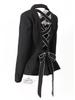 Женская куртка-блейзер с блестящим бантом, перекрестным дизайном на спине и вырезами - Коллекция Весна 2025, Приталенный, подчеркивающий талию