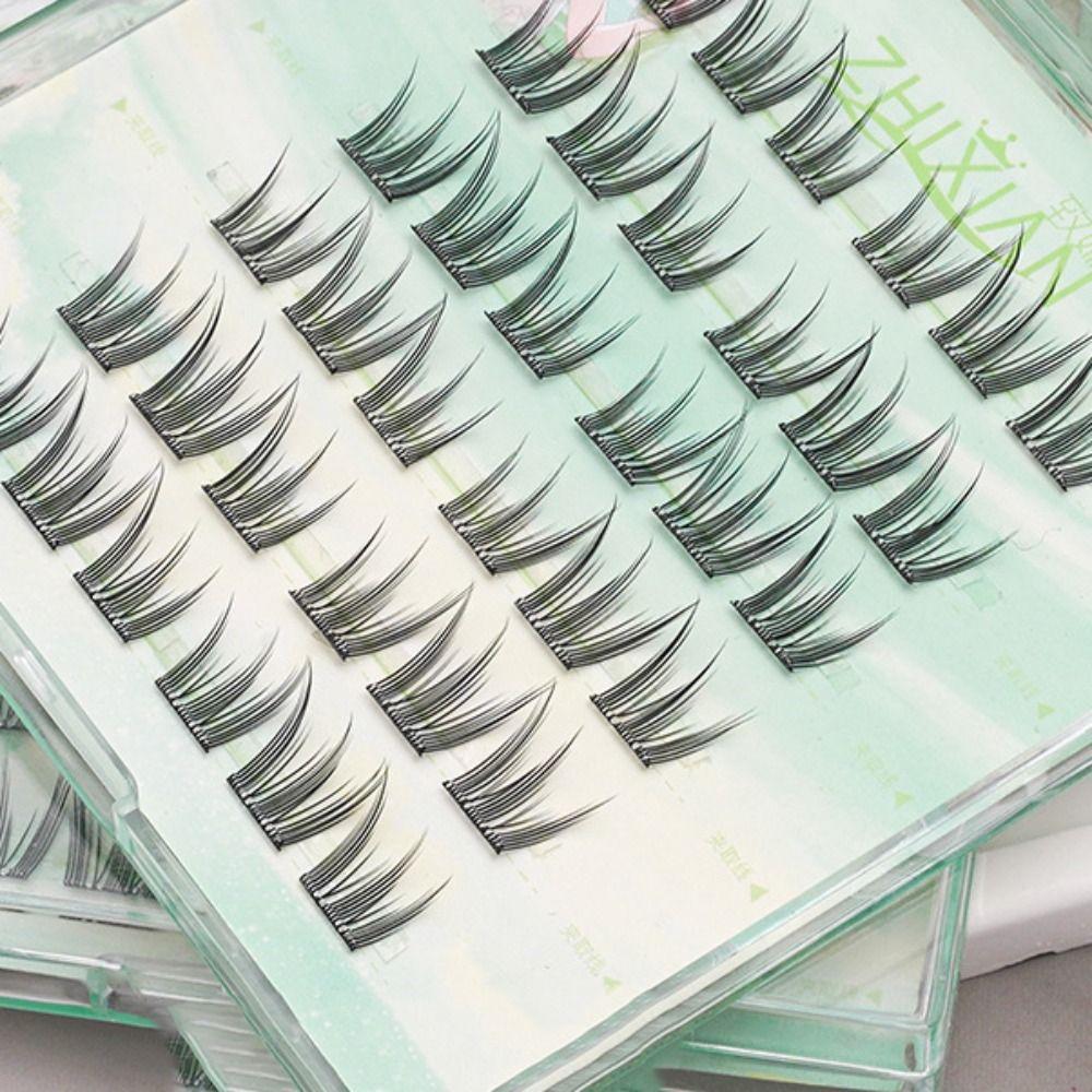 Lashes Extension Glue Free Cluster Eyelashes Fluffy Segmented Eyelashes Bundles  Grafting Lashes