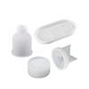 Dress Round Vase Silicone Mold Diy Plaster Striped Organizer Flower Arrangement Table Ornament Combination Making Mould