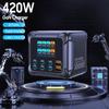 Ubigbuy 420 Вт GaN Зарядное устройство PPS PD3.1 140 Вт USB Type-C Цифровой дисплей Быстрая зарядная станция для MacBook 17 Samsung