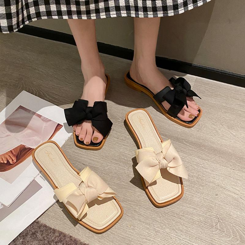 Модные женские тапочки без застежек, мягкие, с плоской подошвой, из ПВХ-материала, с рисунком в виде сетки-бабочки, удобная домашняя обувь, новый стиль