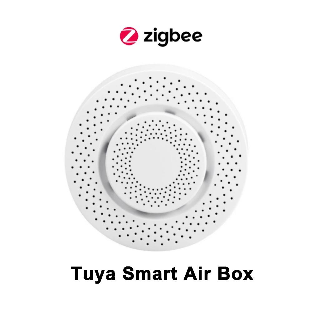 Tuya WiFi Smart Airbox Монитор качества воздуха Формальдегид VOC CO2 GAS Датчик температуры и влажности Связь с домашней сценой