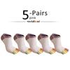 5 Pairs Toes socks No Show Pure Cotton Colorful Shallow Mouth Casual Soft Breathable,Deodorant,Invisible 5 Finger Harajuku Socks