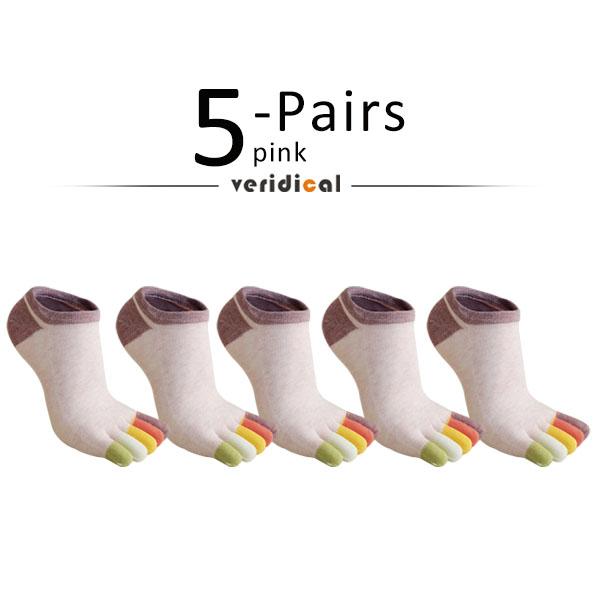 5 Pairs Toes socks No Show Pure Cotton Colorful Shallow Mouth Casual Soft Breathable,Deodorant,Invisible 5 Finger Harajuku Socks