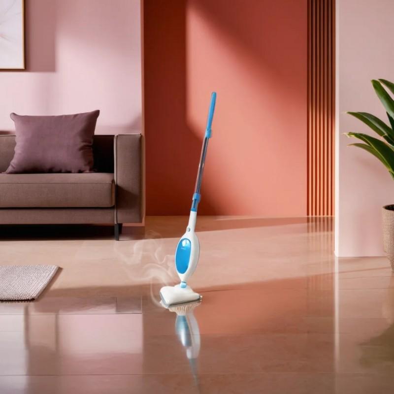 Vortex - Balai Vapeur - 1300w - Capacité (280ml) - Tête Pivotante 180° - Cordon Alimentation (3,5m) - Temps De Chauffe Rapide