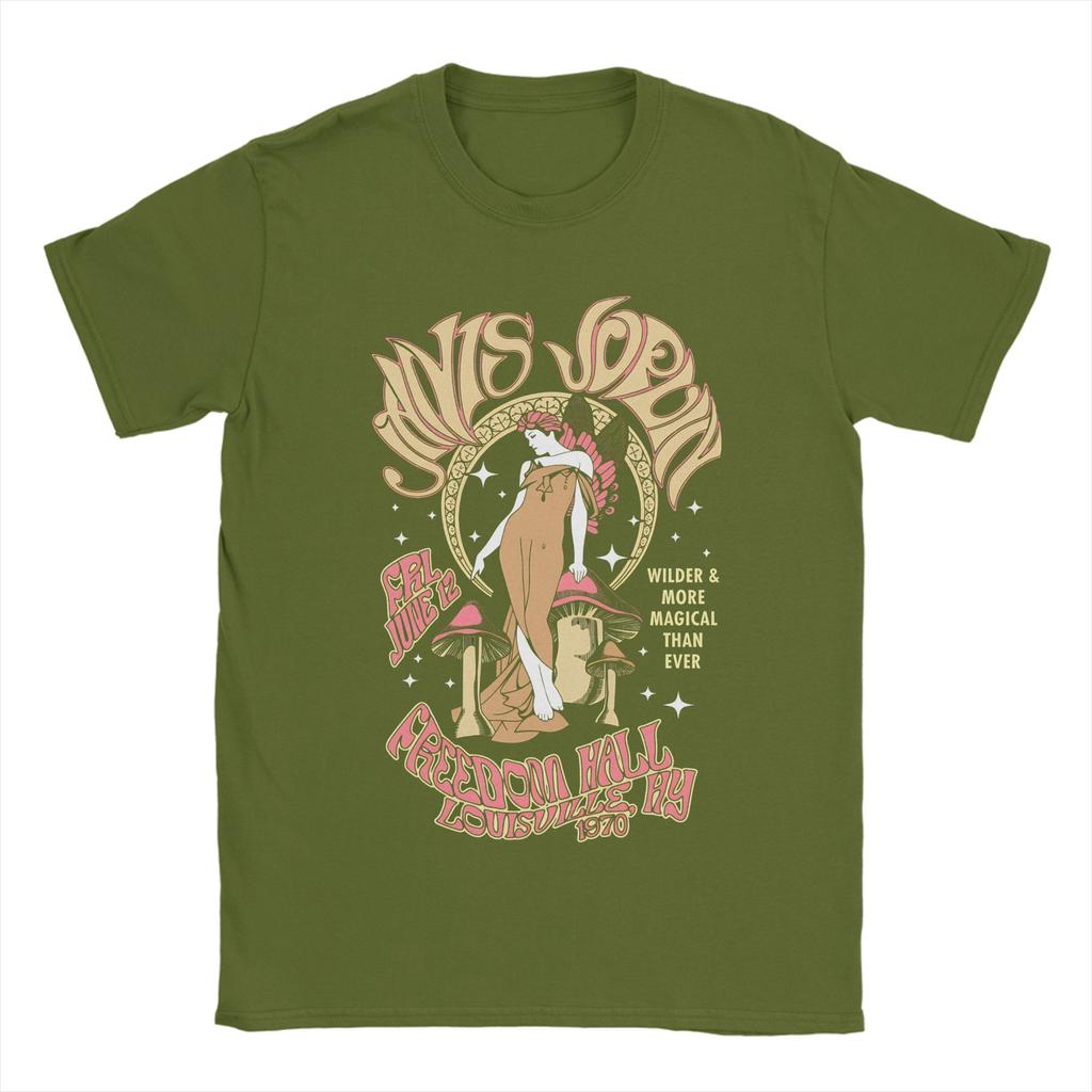 Janis Joplin Concert Men T Shirt  Novelty Tee Shirt Short Sleeve Round Neck TShirt Cotton Printing Clothing