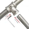 1/2''/3/4''/1'' Фитинг-соединитель для труб Фиксирующая пряжка Круглая рама Крепеж Угольник Алюминиевый сплав Сталь Круглый соединитель для труб