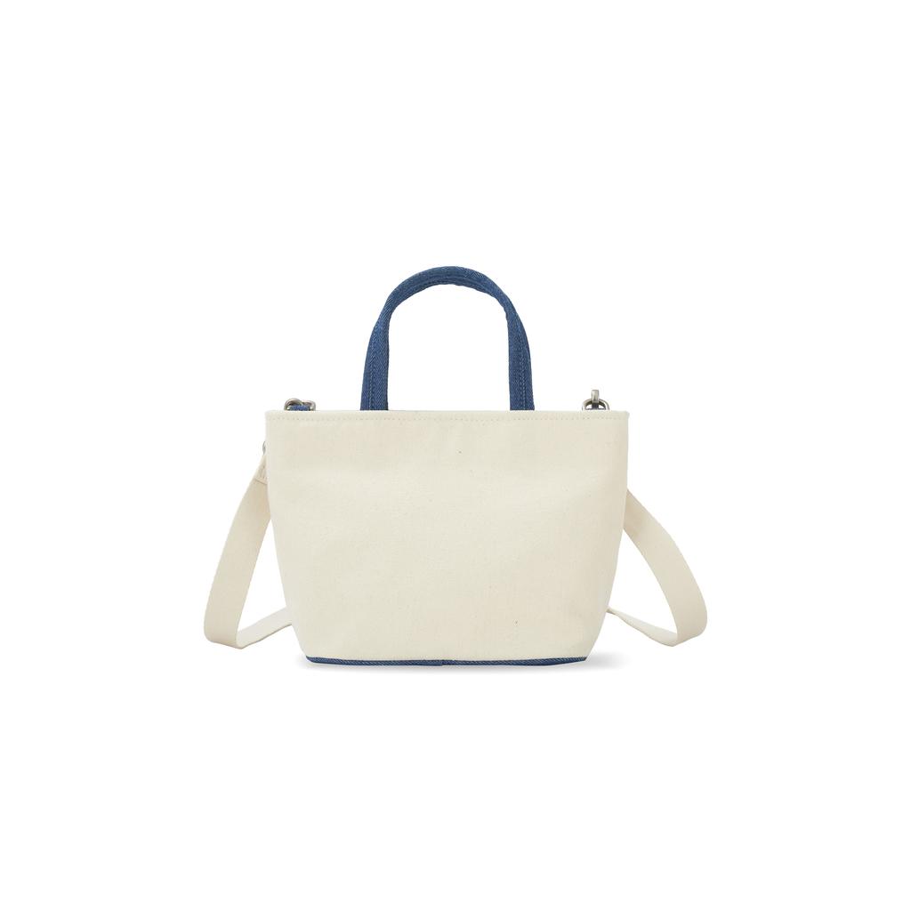 New Lee PU Tote Bag, Shopping Bag, Handbag Women's Beige & Blue LE250205M-539