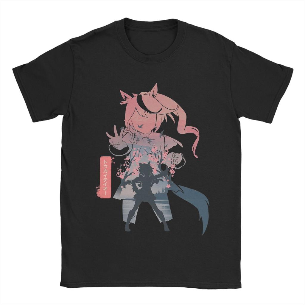 Silence Suzuka Uma Musume Аниме Футболки Унисекс Хлопок Смешные Футболки Круглый Вырез Футболка Короткий Рукав Одежда 6XL
