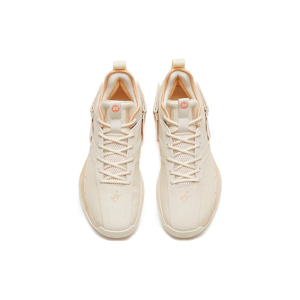 Anta GH3 Nitrogen Technology амортизация износостойкие отскок низкие баскетбольные кроссовки мужские светло-розовые оранжевые 112241103-2