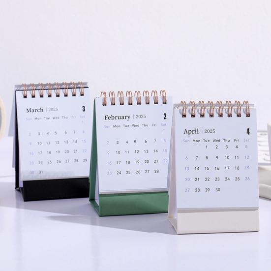 2025 Desk Calendar Annual Planner Standing Flip Calendar with Coil To-Do List Schedule Organizer Home Office School Supplies