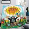 Krtek Printed Flannel Blanket, soft throw for bedroom sofa, washable, fan merchandise, great gift.