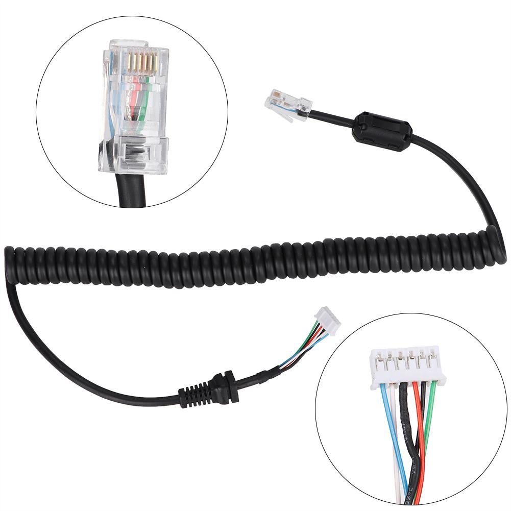 Обновленная версия для YAESU 6-контактный кабель ручного микрофона с магнитным кольцом Аксессуары