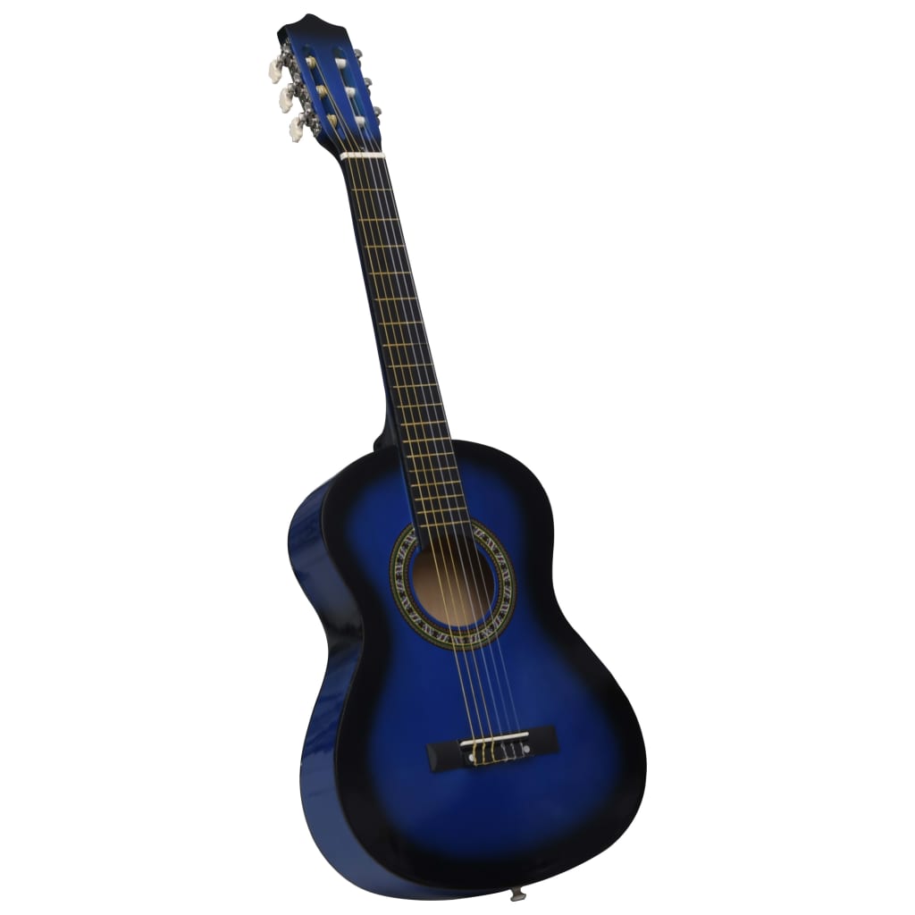 Classical Guitar for Beginners and Children with Carry Bag Blue 1 2 Size 34