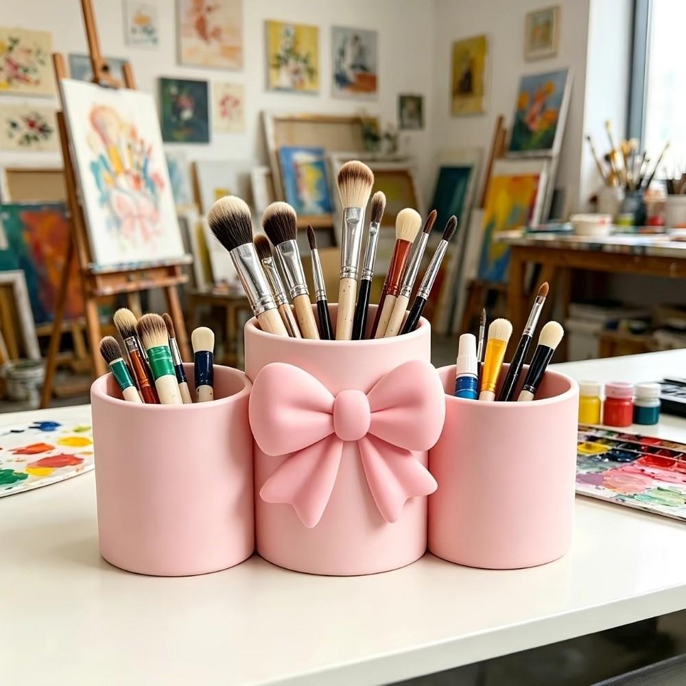 Ornaments Bow Storage Box 3D Printed Desktop Decoration Decorative Pencil Organizer Office Desktop