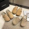 Женские полушлепанцы Birkenstock с закрытым носком в британском стиле 2024 года: Туфли на толстой подошве, слипоны для весенне-осенней носки на открытом воздухе