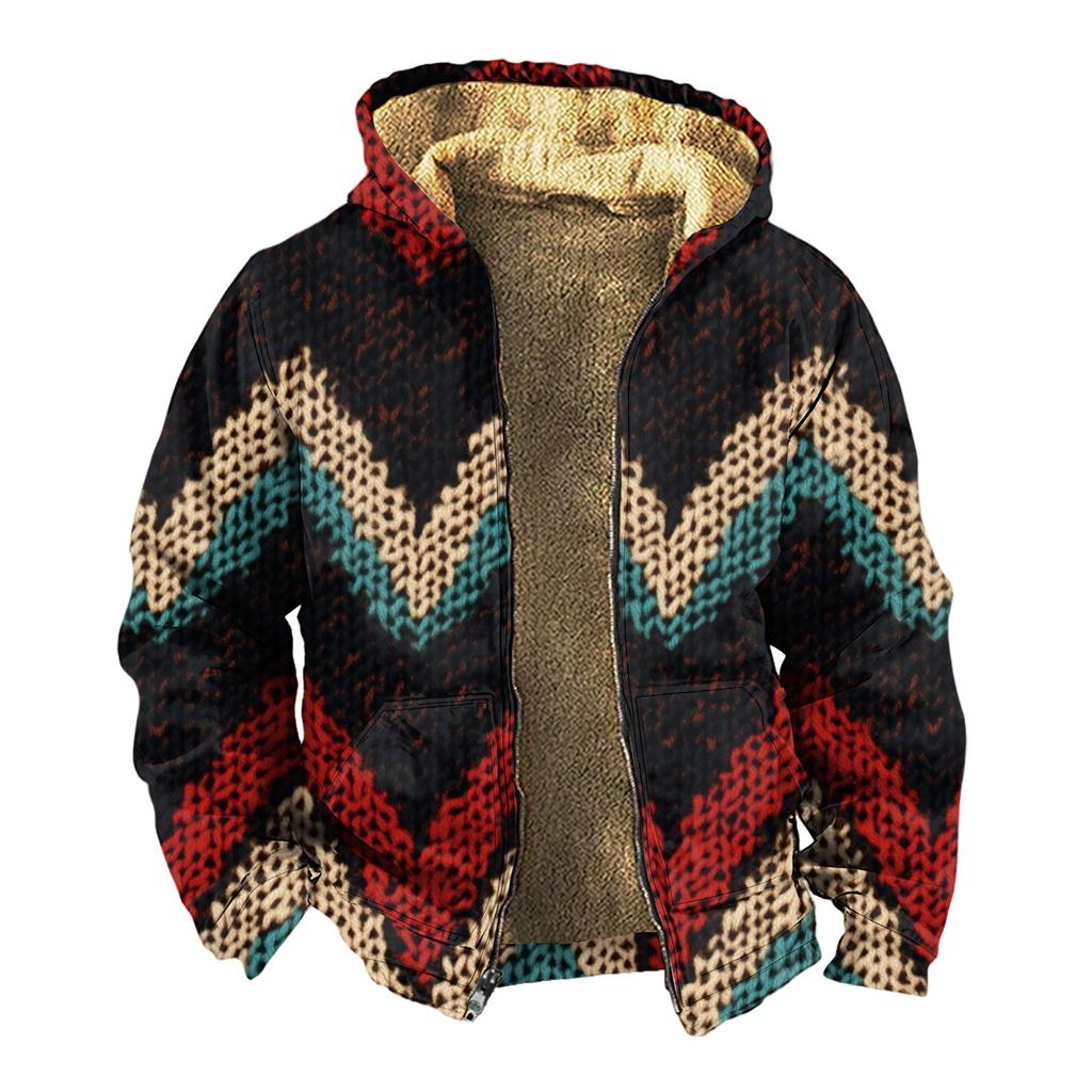 Men's Thickened Button Double Pocket Jacket With Pocket Insert Cotton Jacket