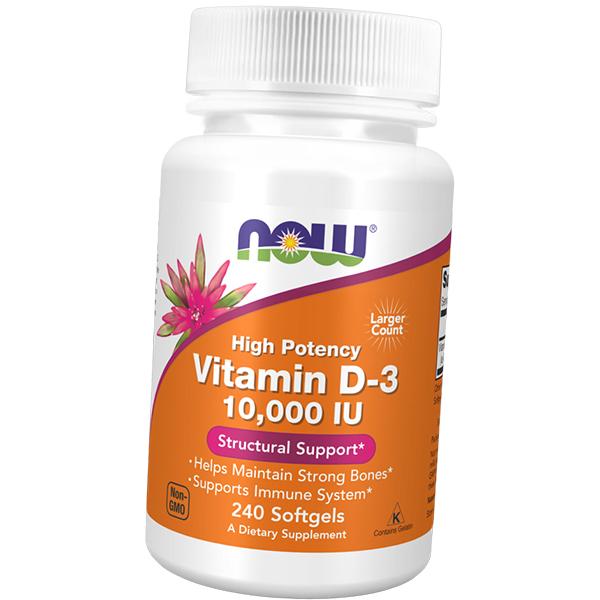 Vitamin D3 Highly Active, Vitamin D-3 10000, Now Foods 120gelcaps (36128161)