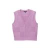Avenue Sweater Vest Solid Color V-Neck Cardigan Single-Breasted Loose Sleeveless Vest Women Tops Purple VN000JDCCR3