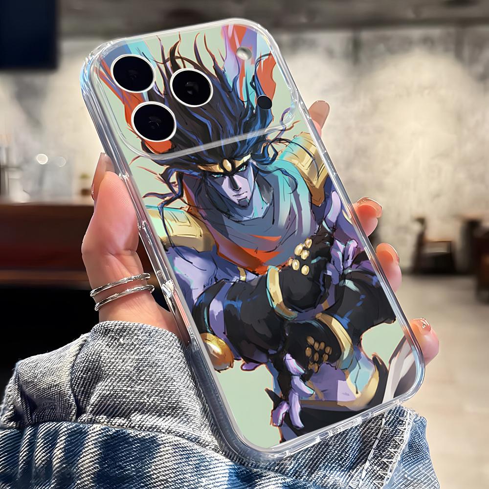 Чехол для телефона JoJo's Bizarre Adventure для iPhone 17 16 Pro Max 15 14 13 11 12 Mini Xs X Xr 7 8 Plus Se Прозрачный чехол