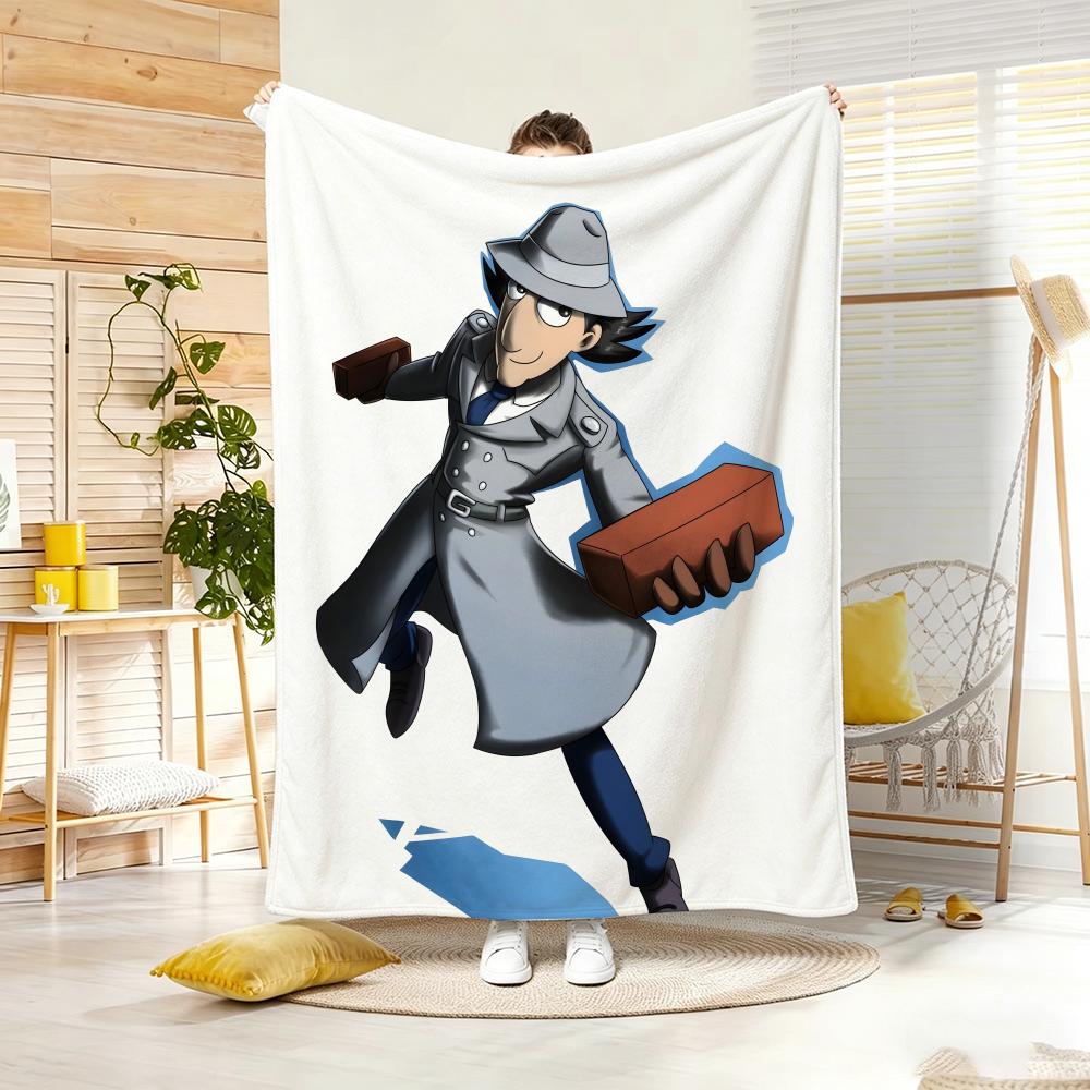Anime I-Inspector GadgetS Throw Lightweight Flannel Blanket Soft Skin-friendly for Summer Cooling