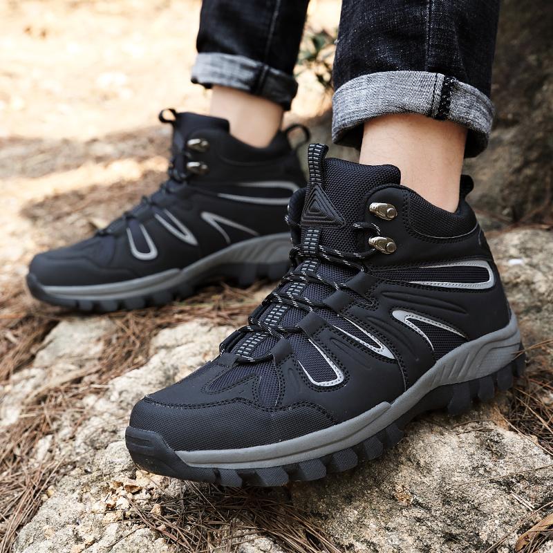 Мужская походная обувь 39–46, уличная походная обувь для приключений, походная обувь с высоким берцем, зимняя обувь, износостойкие зимние ботинки
