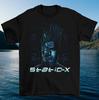 Хлопковая черная мужская футболка с графикой в стиле Static-X, размеры от S до 5XL. Подарок фанатам. Унисекс футболка.