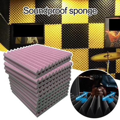 12 шт. Звукоизоляционные пенопластовые панели 1 X 12 X 12 дюймов Студийные акустические стеновые панели высокой плотности для стен Звукопоглощающие панели Звукоизоляция