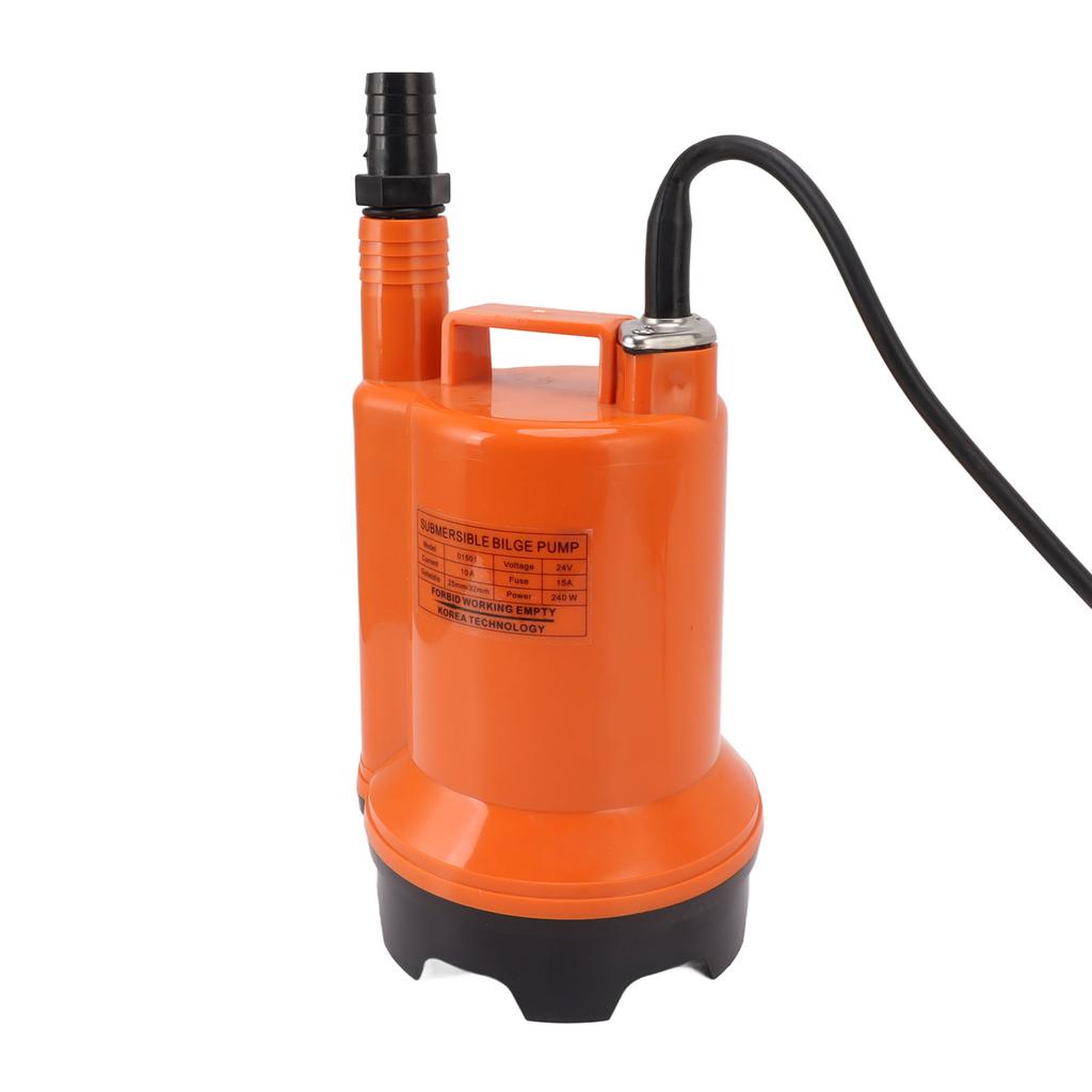 Submersible Bilge Pump Electric Portable Water Pump for Pool Tub Garden Pond Draining 24V DC 240W