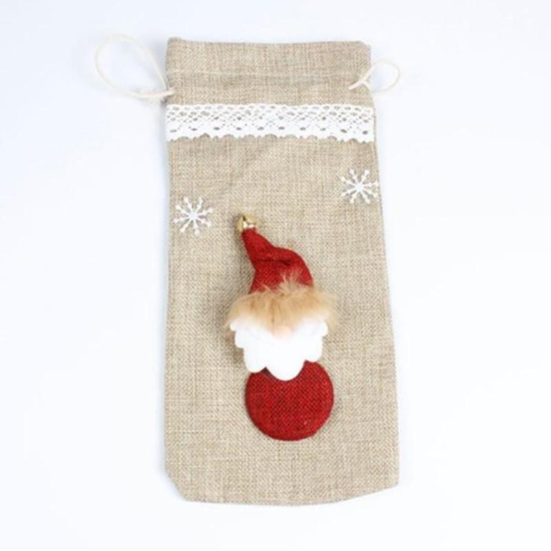 Рождественские украшения Дед Мороз Винные мешки Подарочные пакеты Наборы для бутылок шампанского