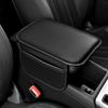 Car Armrest Cushion PU Leather Arm Rest Box Pad with Both Side Storage Bag