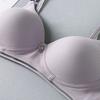 Женский бюстгальтер пуш-ап с тонкой подкладкой без стального кольца Регулируемый плечевой ремень с глубоким V-образным вырезом Дышащая поддержка груди Леди Бюстгальтер Женское нижнее белье