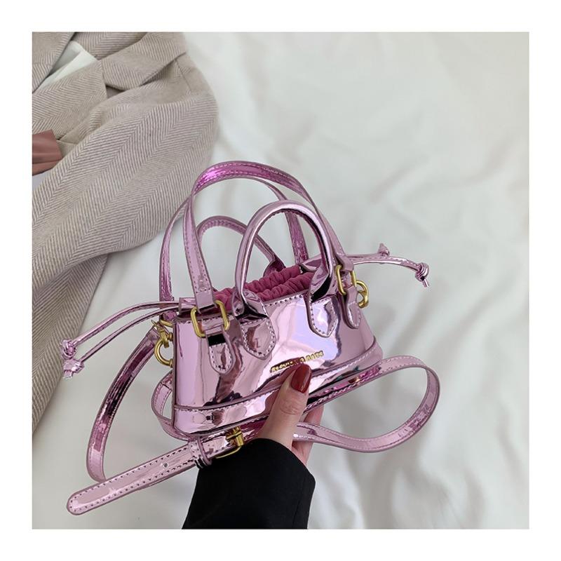 Новая женская сумка из лакированной кожи с лазерным глянцем, мини-сумка, сумка-ракушка, женская сумка-мессенджер, красный конверт