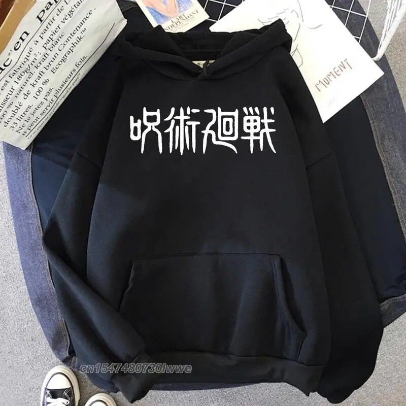 Jujutsu Kaisen, японский аниме-принт, унисекс, толстовка с принтом, корейские повседневные аниме-худи, осенняя теплая толстовка в стиле Харадзюку для парней
